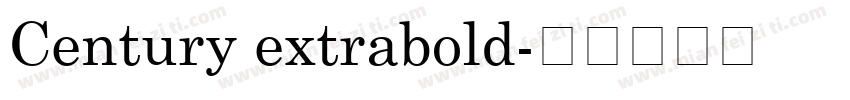 Century extrabold字体转换